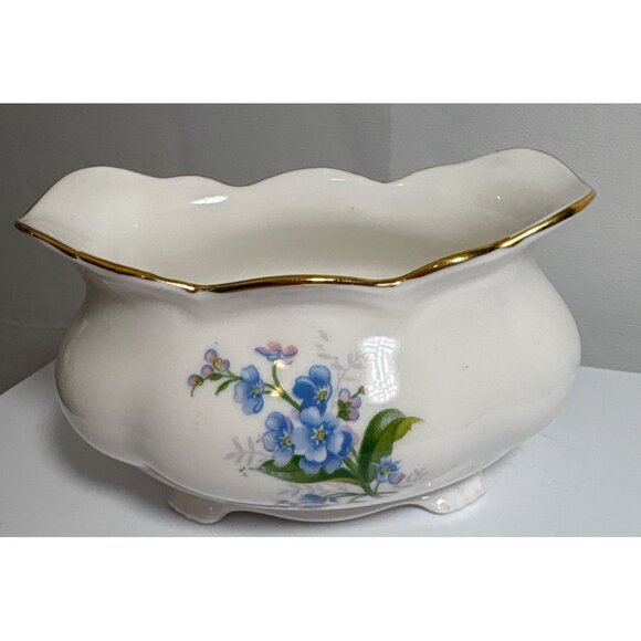 Royal Albert Bone China Forget-Me-Not Creamer Sugar Bowl Tea Cup Snack Plate Set - Picture 2 of 16